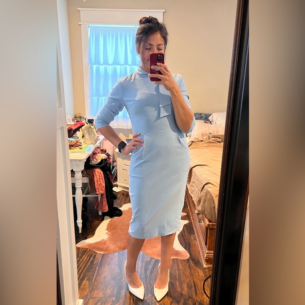 Chic Light Blue Women's Dress